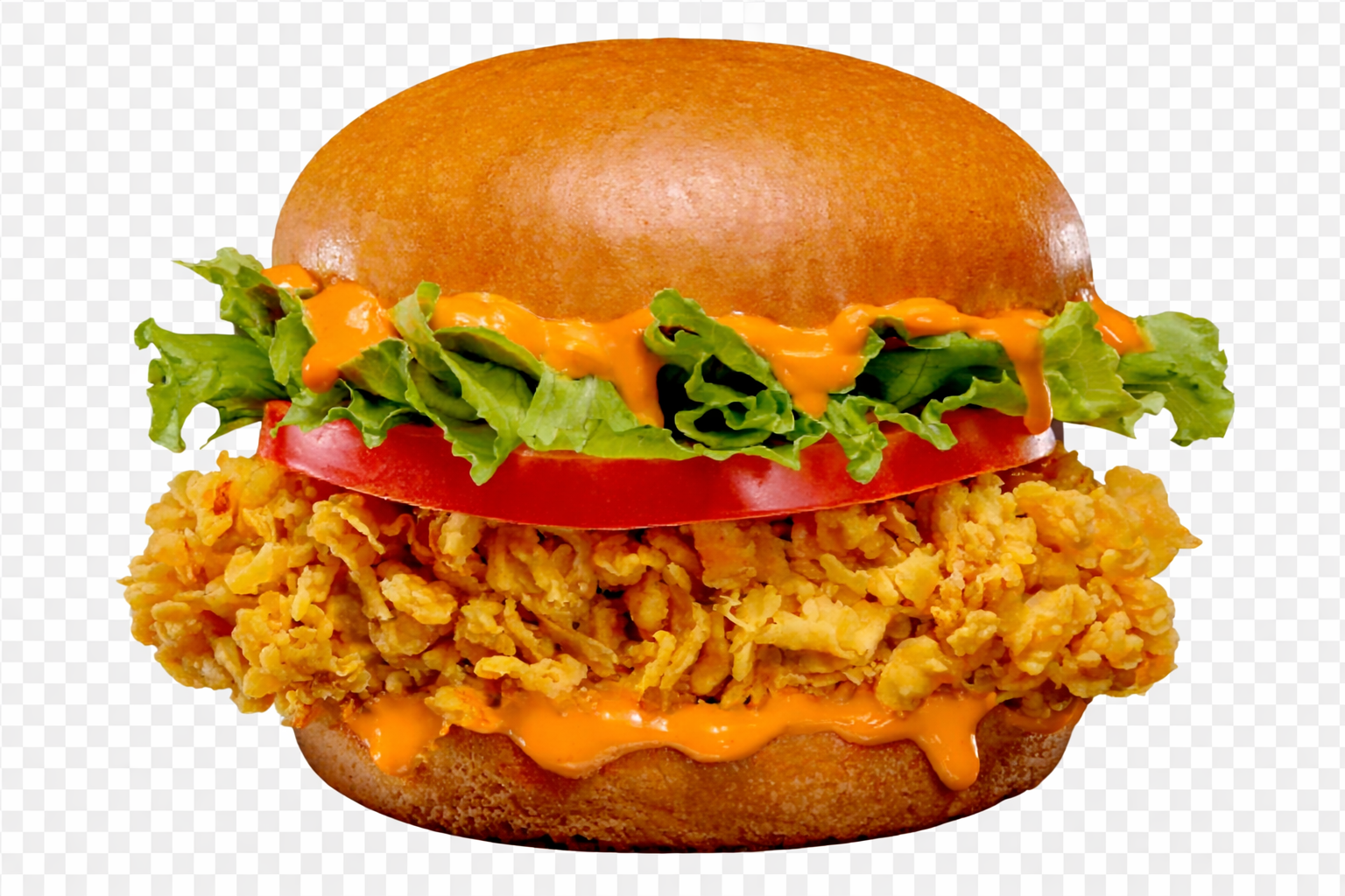 بيج برقر دجاج مقلي بريوش