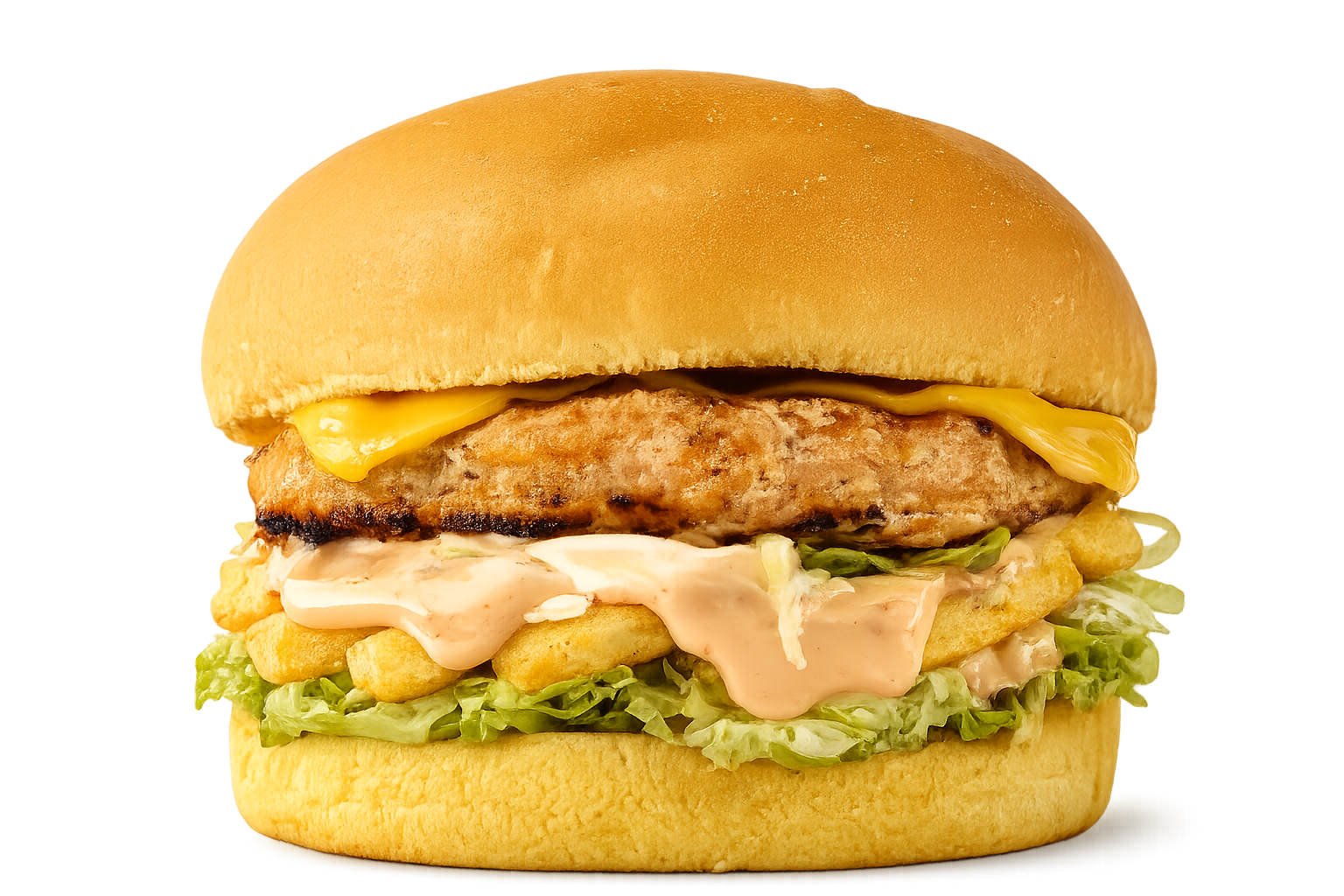 بيج برقر دجاج مقلي بطاطس